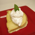 plated lemon-and-orange-glazed pound cake