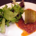 A Feast of Chiles - Bocconcini Enrobed with Hatch Chiles and Smoked Tomato Sauce