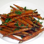 brown sugar carrots plated