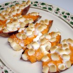 sweet potatoes plated
