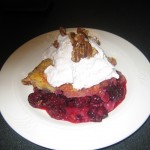 Berry Cobbler with Port Whipped Cream and Toasted Pecans