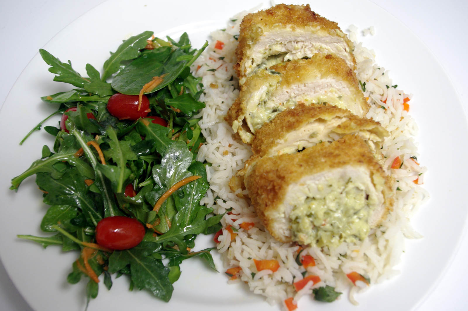 Mexican Stuffed Chicken Breast Plated