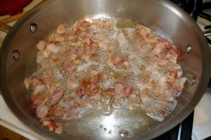 frying bacon