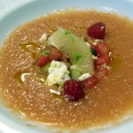 Haute Cuisine Texas Style - Chilled Cantaloupe Soup with Grapefruit and Watermelon