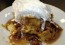 Pumpkin Pecan Bread Pudding with Maple Pecan Caramel Sauce and Bourbon Cream