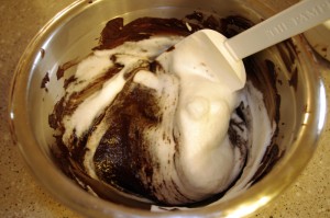 folding souffle batter Tips On Making A Chocolate Souffle - Folding Souffle Batter